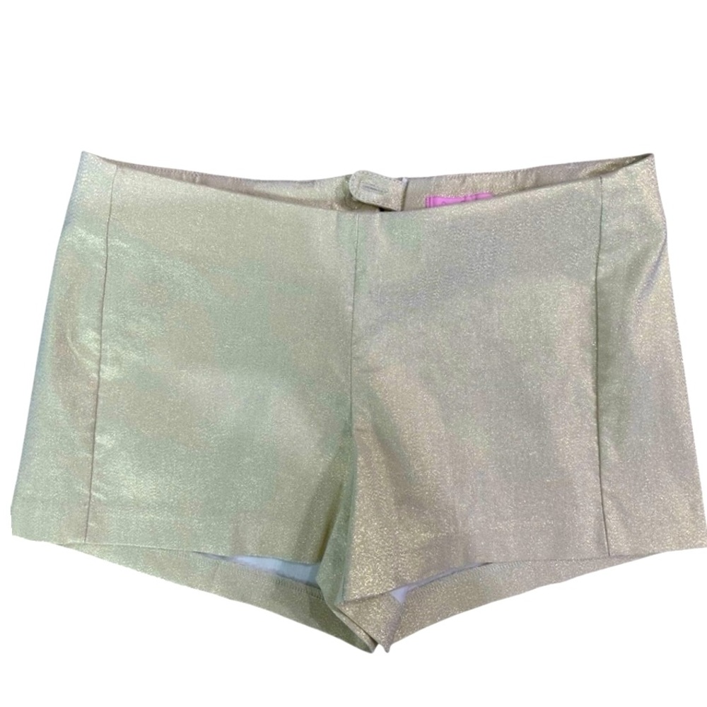Lilly Pulitzer Shimmer Gold Liza Shorts size 2